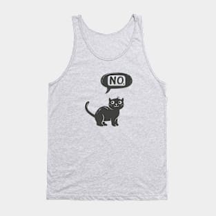 Cat Says No Tank Top